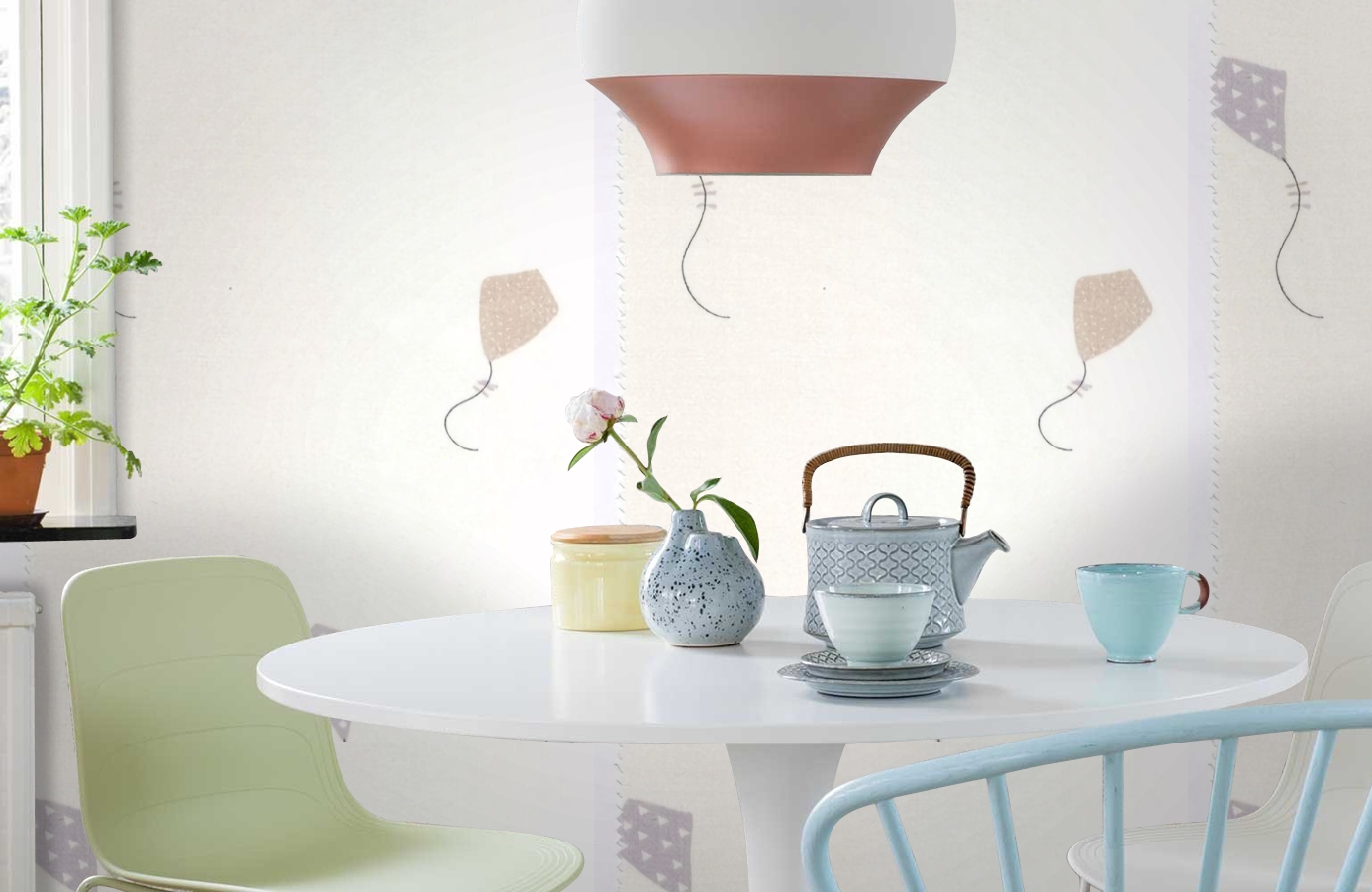 Обои MLW29991313 фото в интерьере кухни