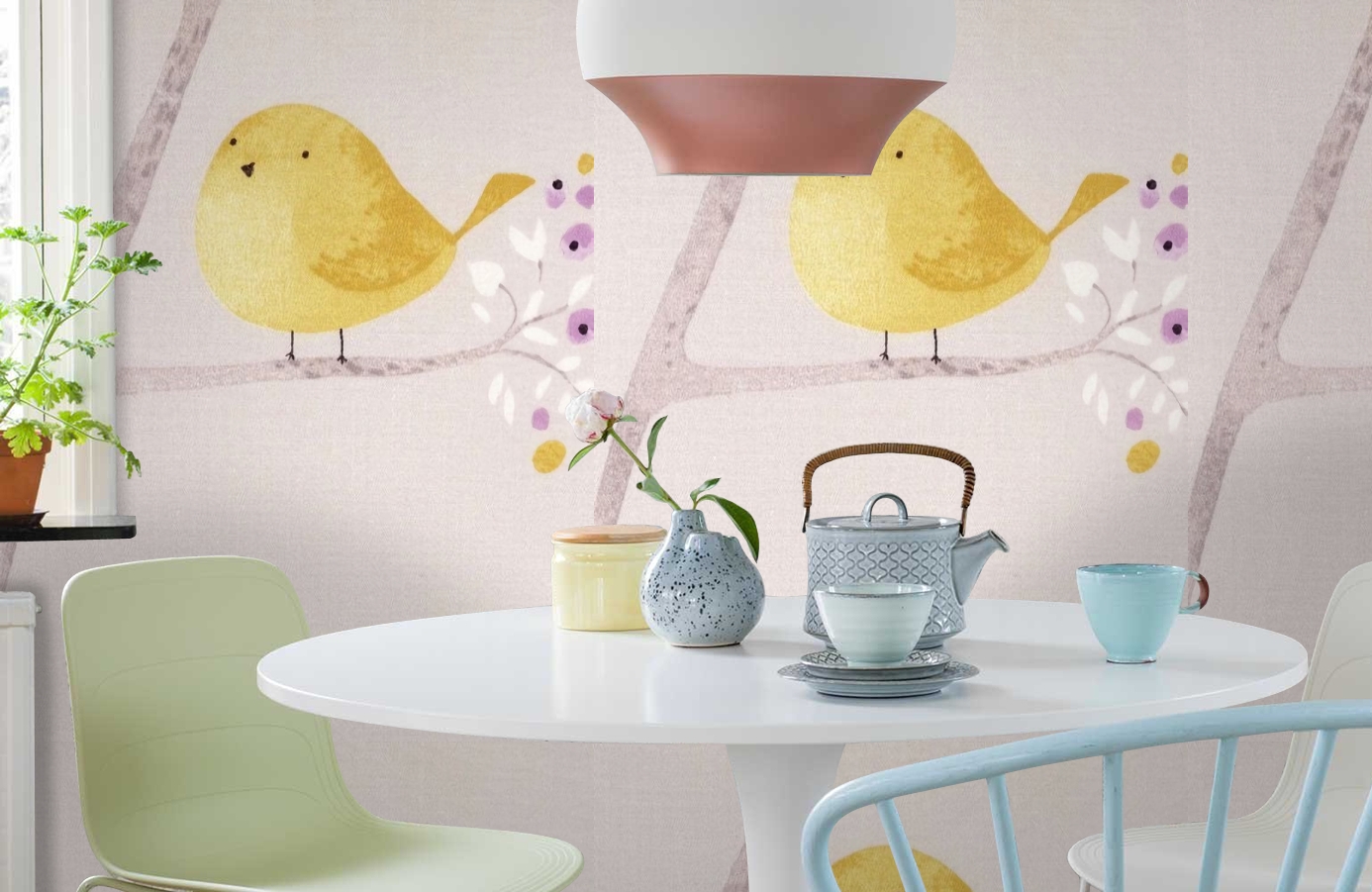 Обои MLW80025224 фото в интерьере кухни