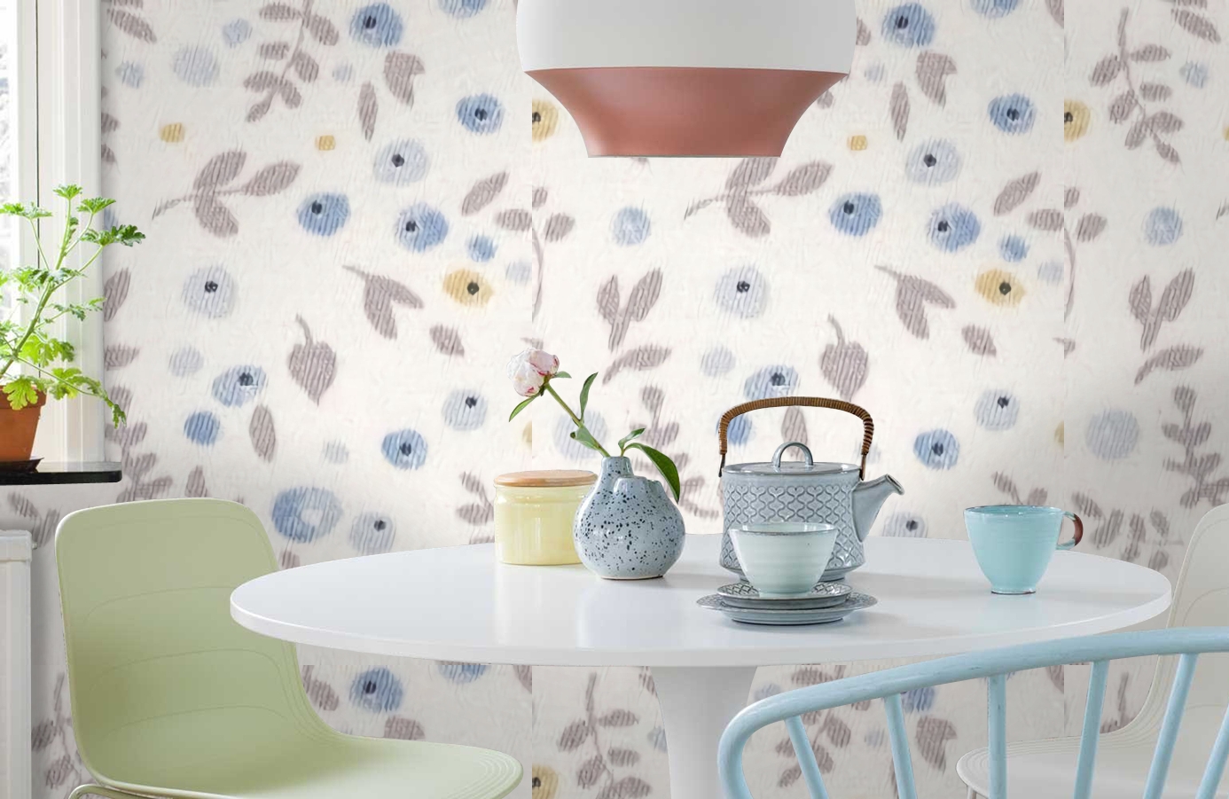 Обои MLW80036331 фото в интерьере кухни