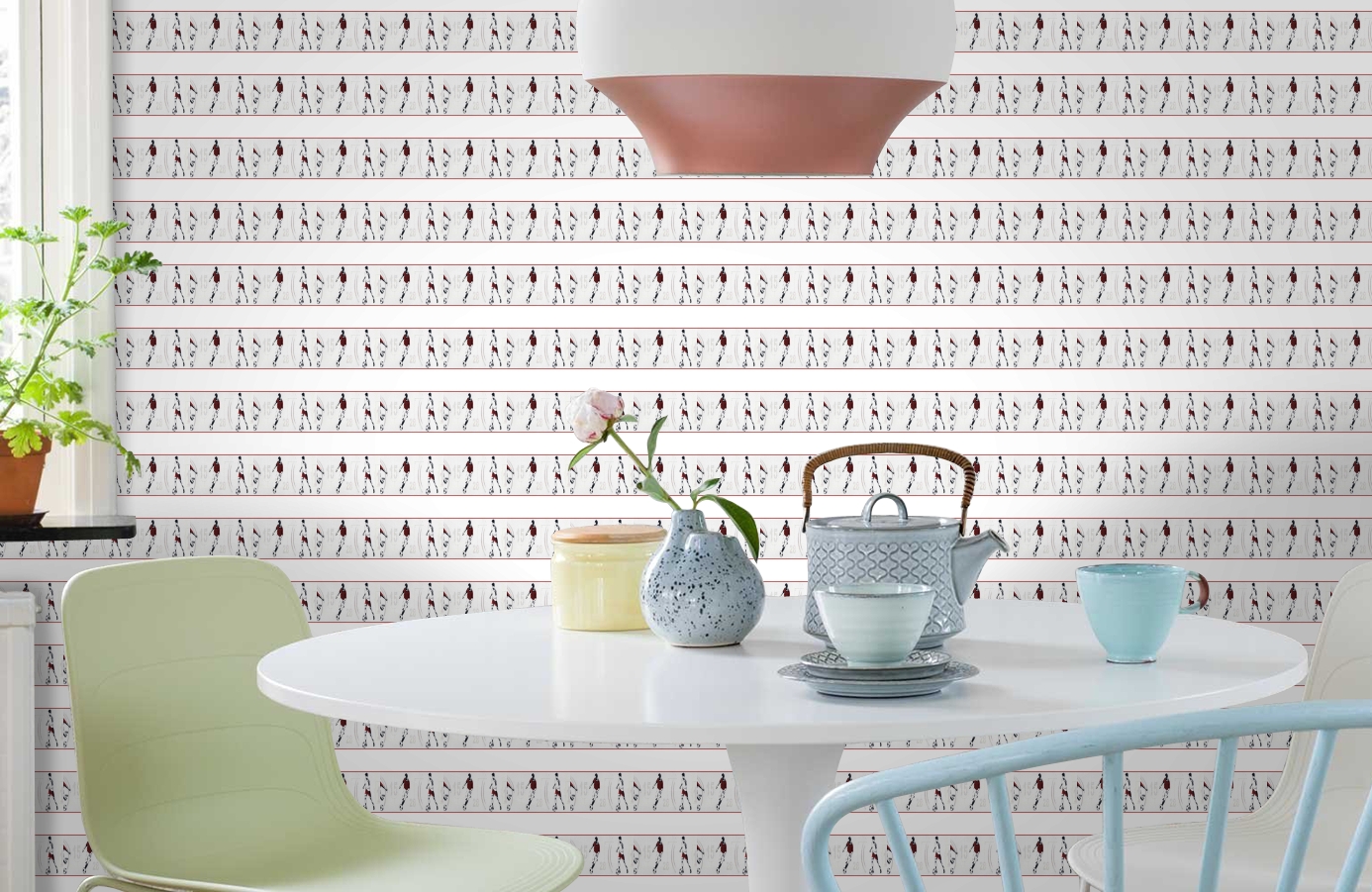 Обои DLB50090 фото в интерьере кухни