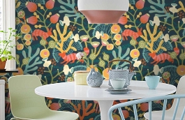 Обои 1482 фото в интерьере кухни превью