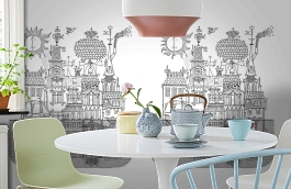 Обои 6274 фото в интерьере кухни превью