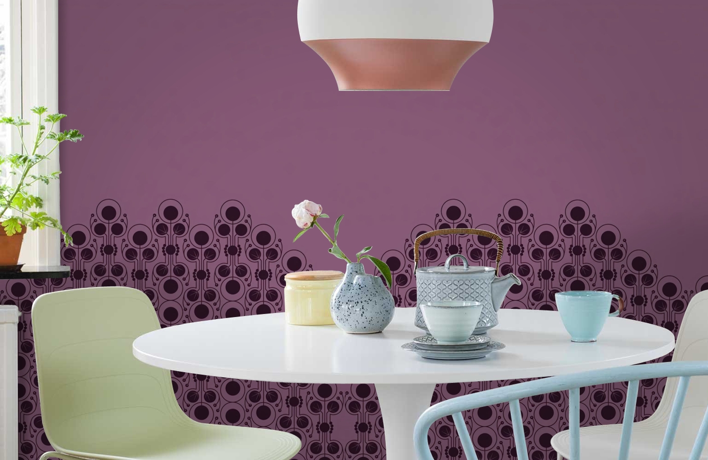 Обои DM205-2 фото в интерьере кухни Обои DM205-2 фото в интерьере кухни