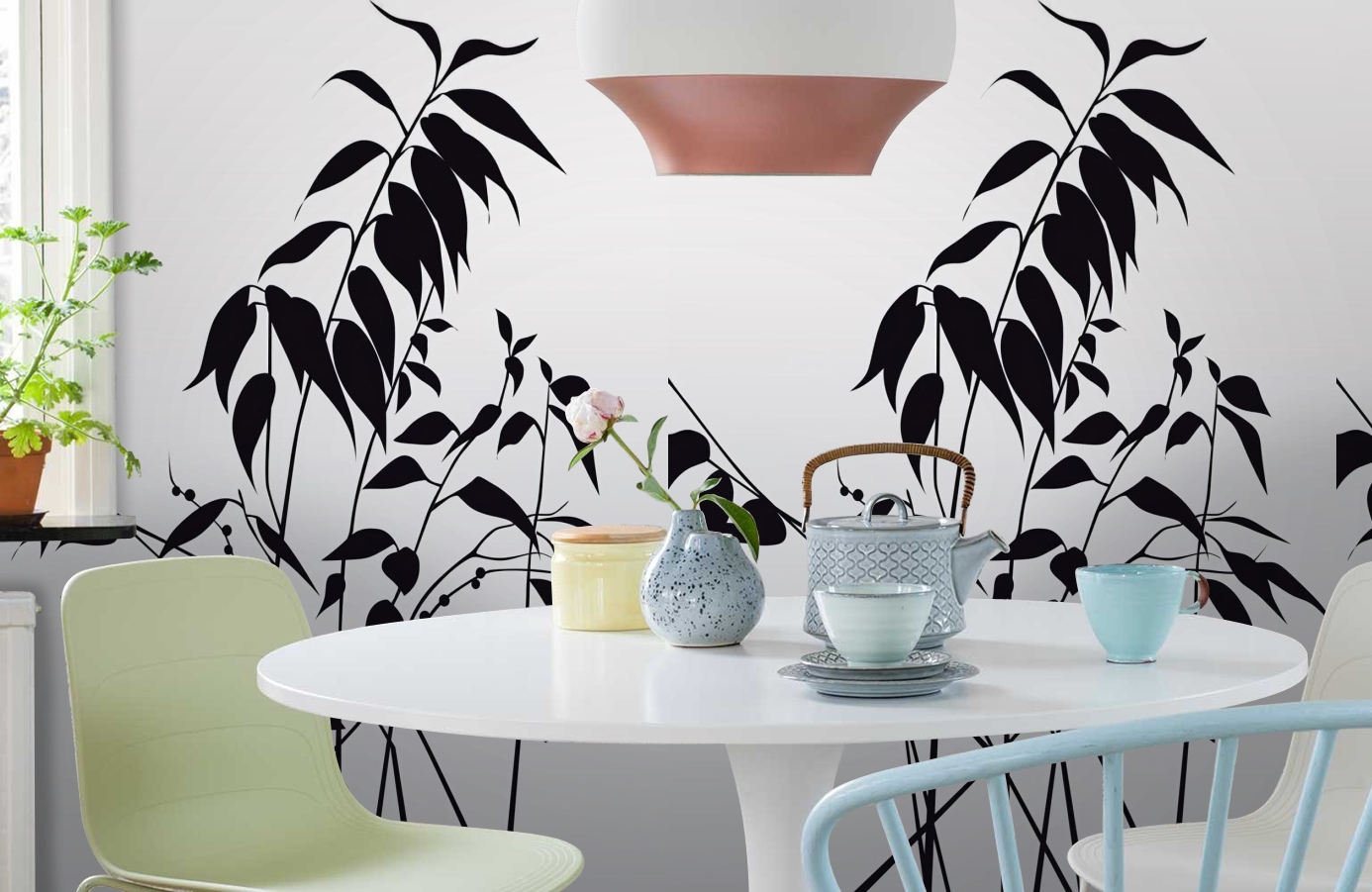 Обои DM208-3 фото в интерьере кухни Обои DM208-3 фото в интерьере кухни