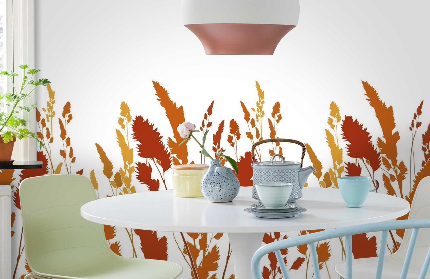 Обои DM220-2 фото в интерьере кухни