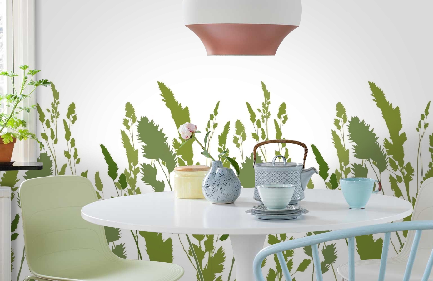 Обои DM220-3 фото в интерьере кухни