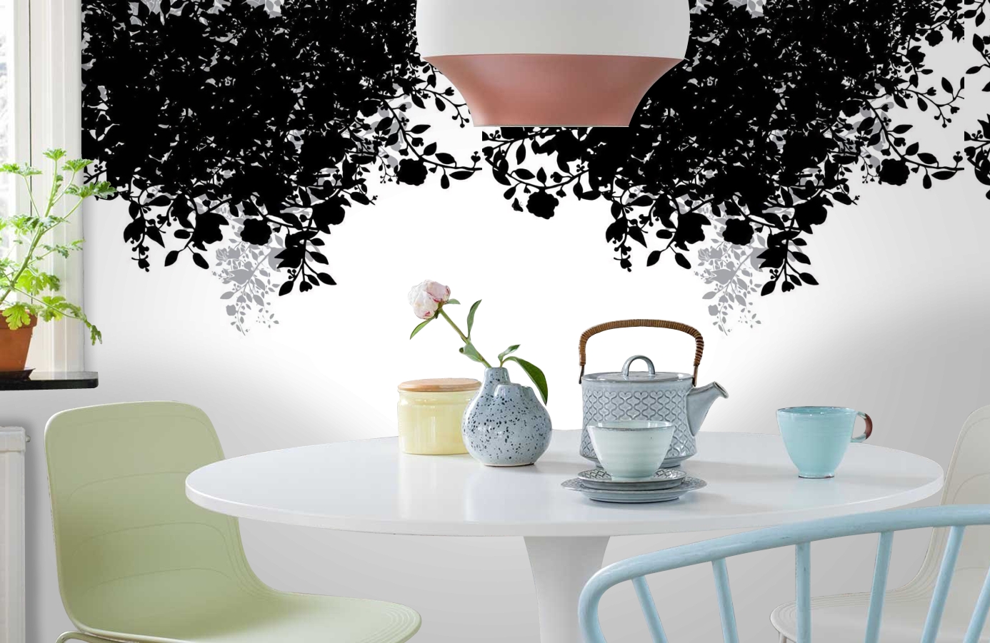 Обои P030602-4 фото в интерьере кухни