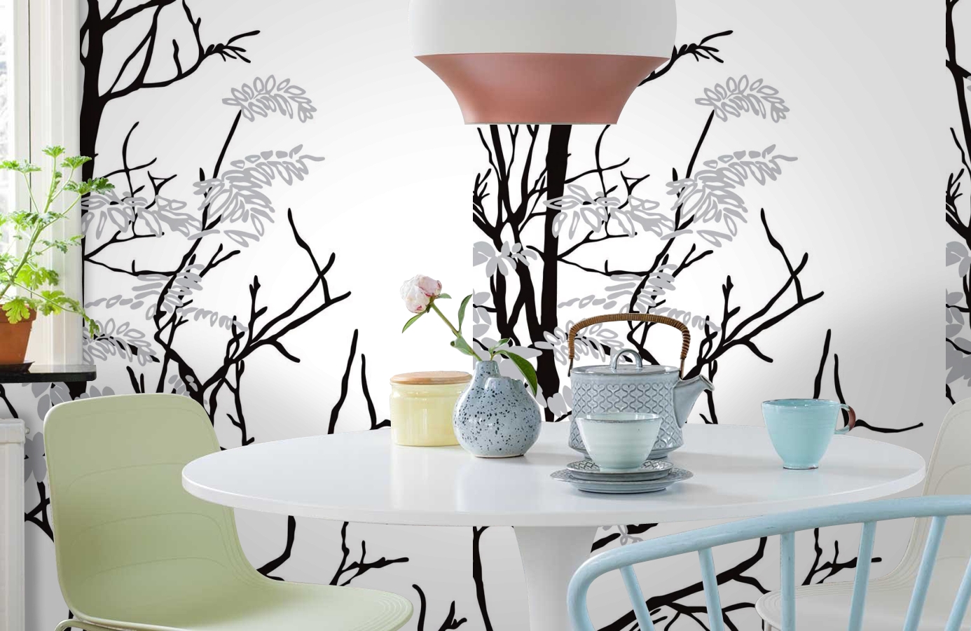 Обои P031802-4 фото в интерьере кухни