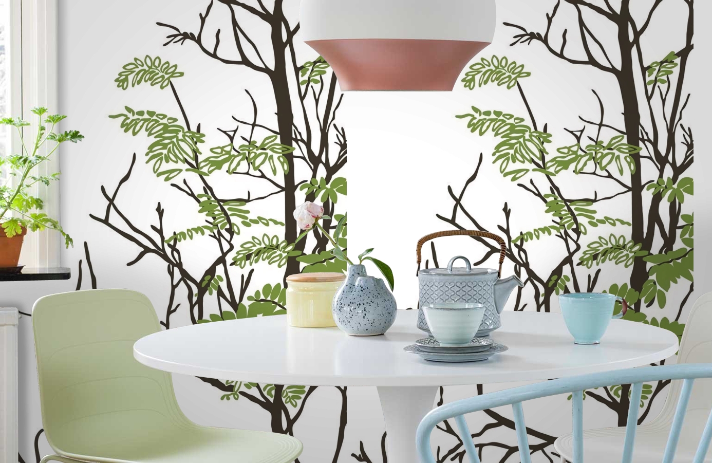 Обои P031803-4 фото в интерьере кухни