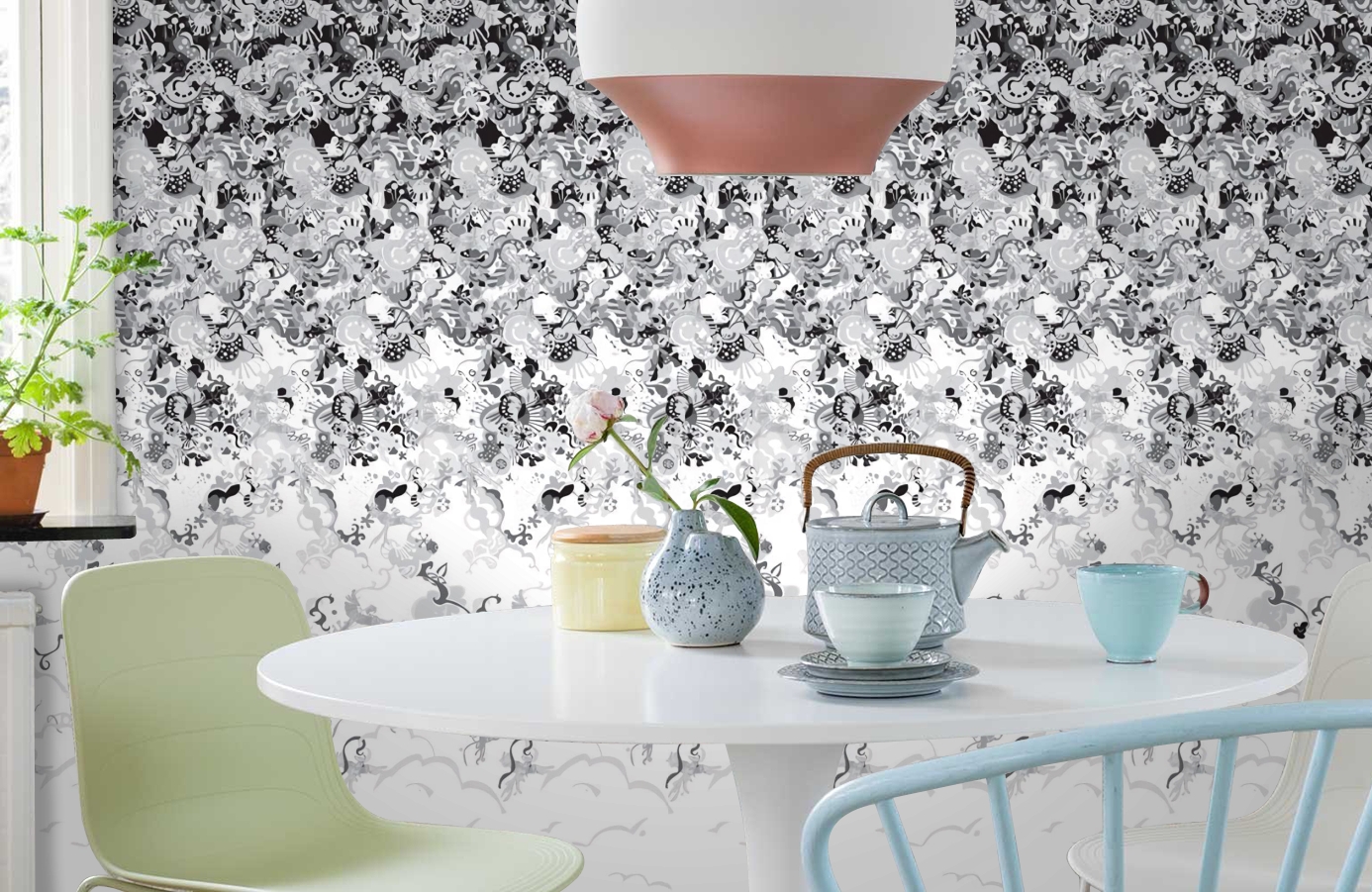 Обои P032303-4 фото в интерьере кухни