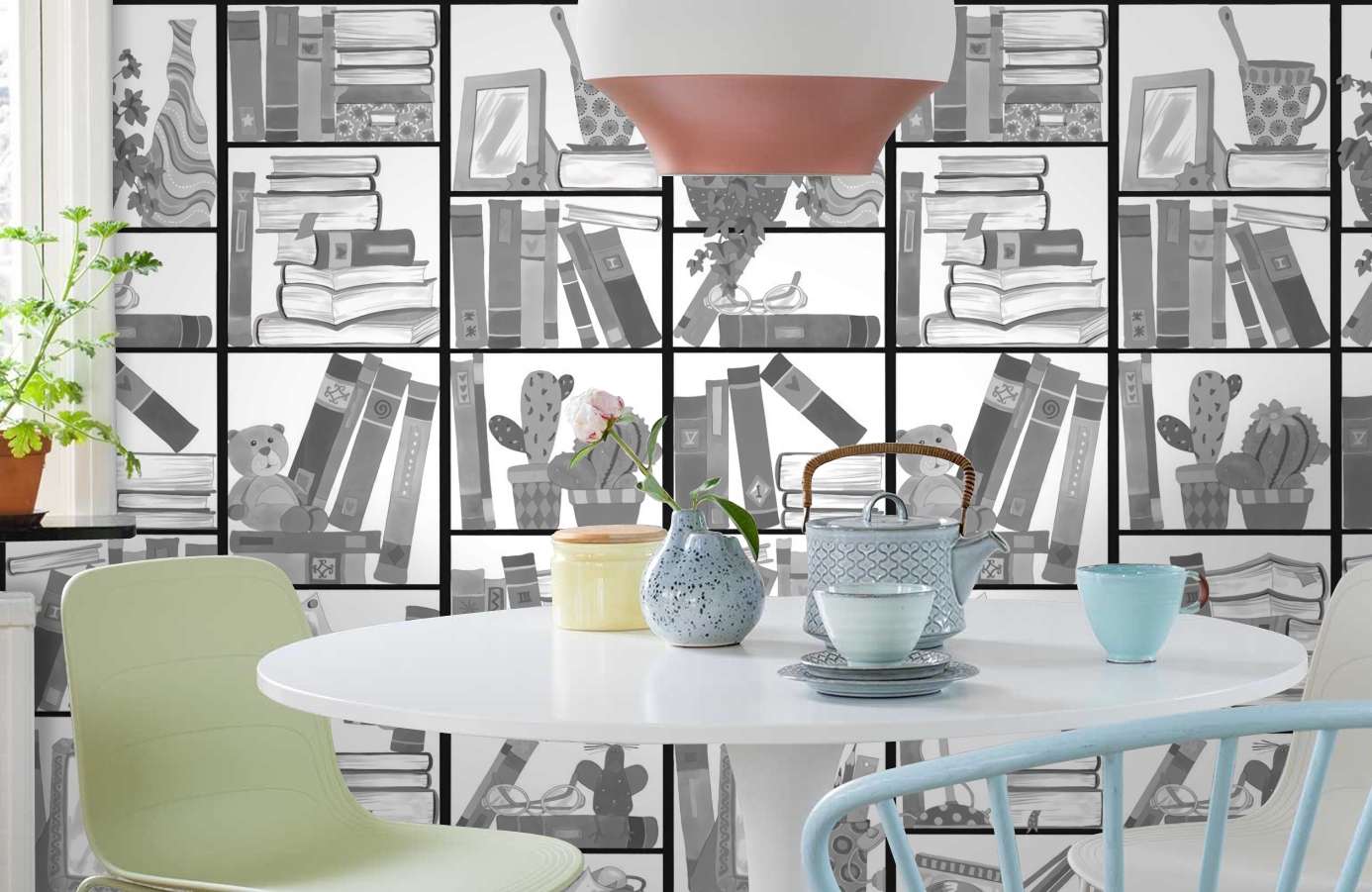 Обои P121601-4 фото в интерьере кухни