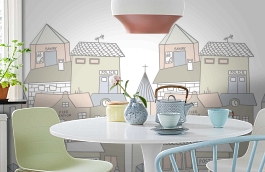 Обои P122101-4 фото в интерьере кухни превью