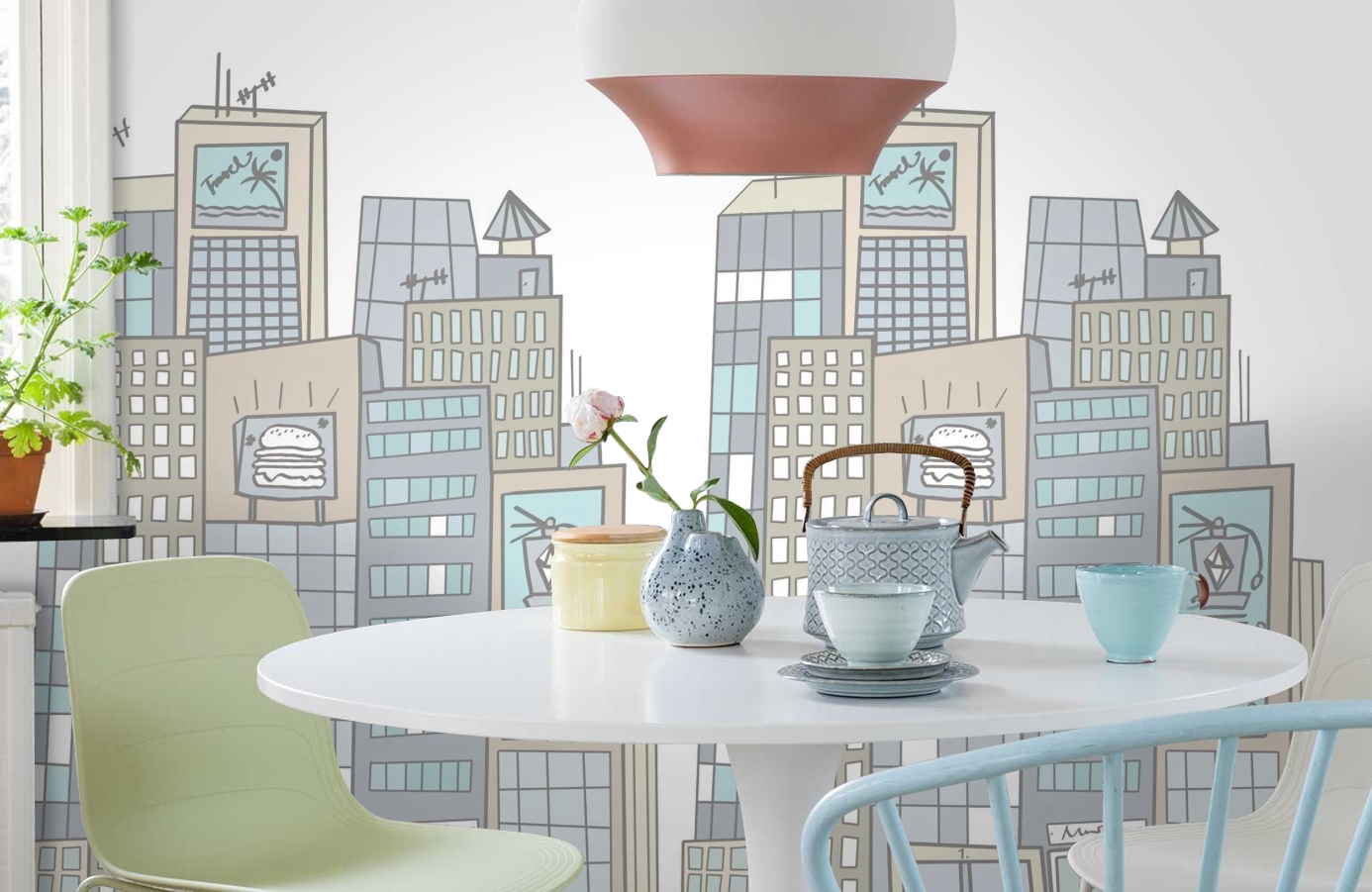 Обои P122102-4 фото в интерьере кухни