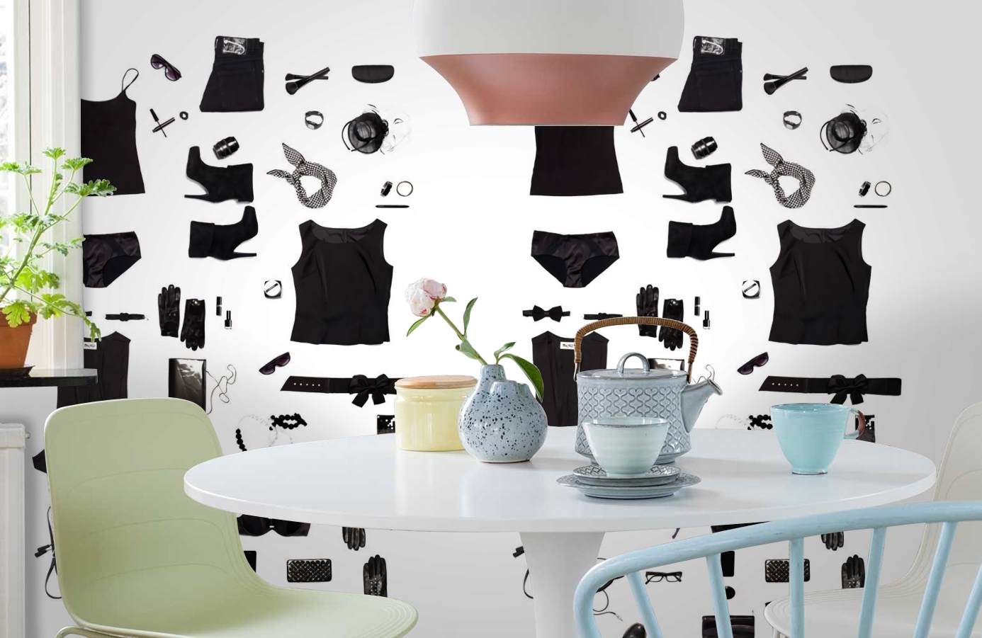 Обои P142601-4 фото в интерьере кухни Обои P142601-4 фото в интерьере кухни