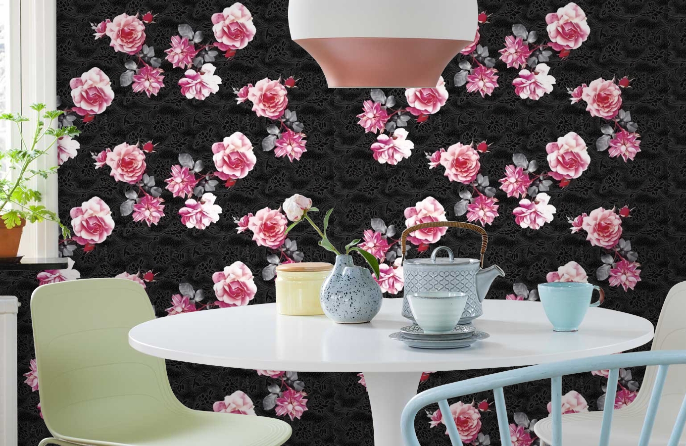 Обои P142702-4 фото в интерьере кухни Обои P142702-4 фото в интерьере кухни