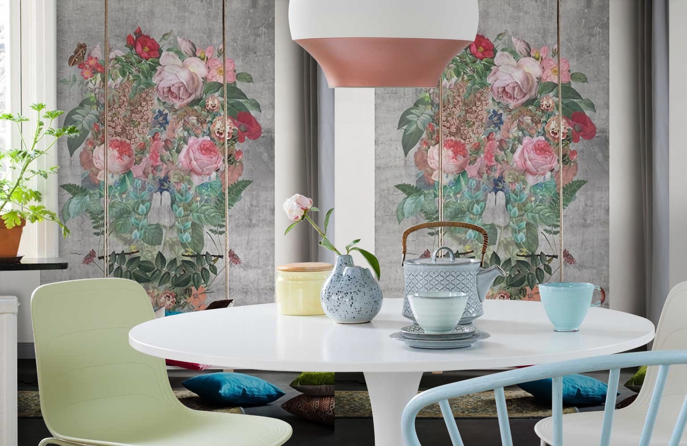 Обои P200501-4 фото в интерьере кухни