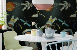 Обои 500000М фото в интерьере кухни превью