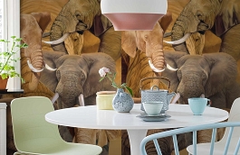 Обои 1452 lev5 804 фото в интерьере кухни превью