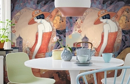 Обои 1465 lev5 804 фото в интерьере кухни превью