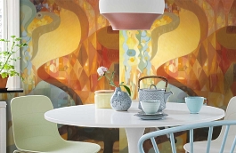 Обои 1466 lev5 804 фото в интерьере кухни превью