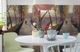 Обои 1535 lev6 804 фото в интерьере кухни превью