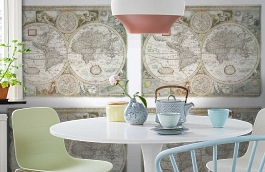 Обои 4500181 фото в интерьере кухни превью