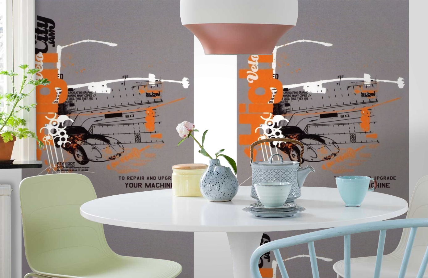 Обои SL 4 804 1621 260*186 фото в интерьере кухни