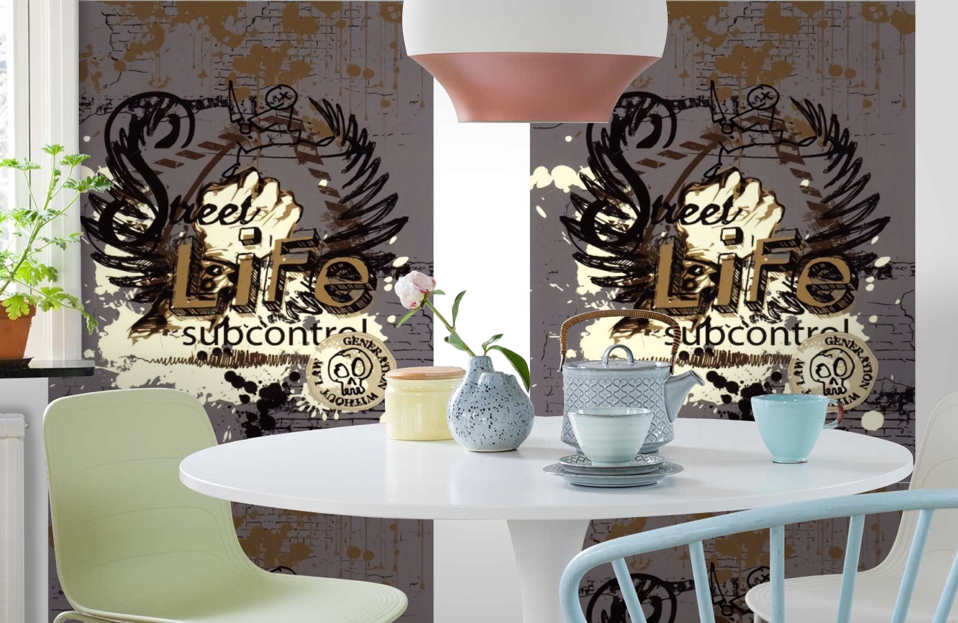 Обои SL 4 804 1651 260*186 фото в интерьере кухни