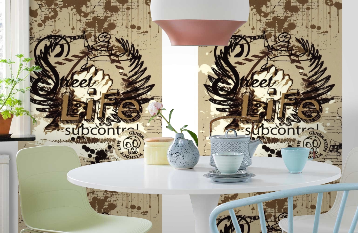 Обои SL 4 804 1654 260*186 фото в интерьере кухни