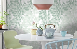 Обои 100815 фото в интерьере кухни превью