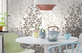 Обои 100839 фото в интерьере кухни превью