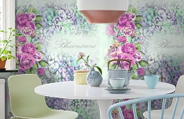 Обои 24129 фото в интерьере кухни превью