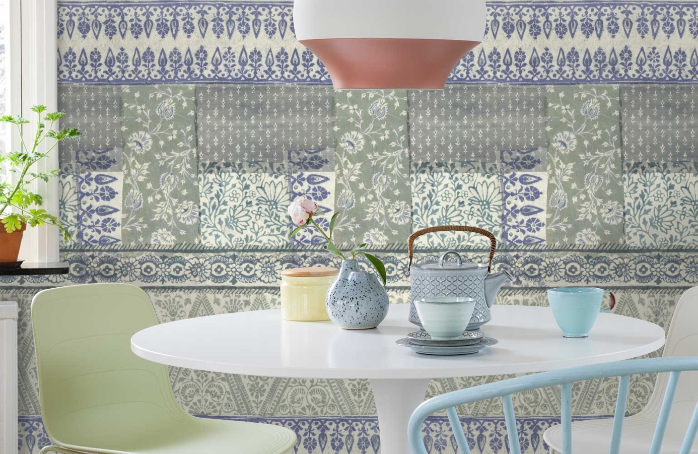 Обои 1937 фото в интерьере кухни