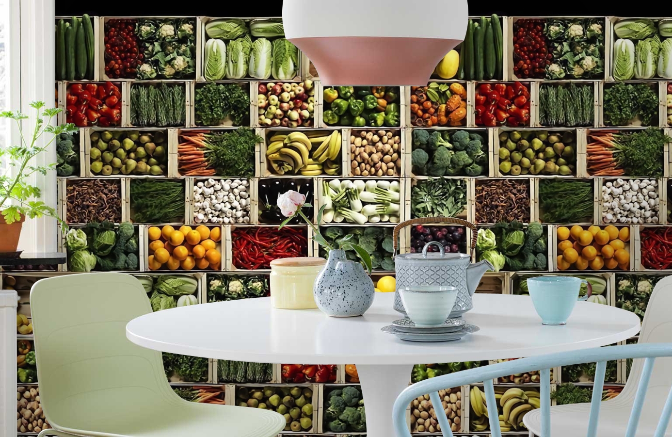 Обои P192901-5 фото в интерьере кухни