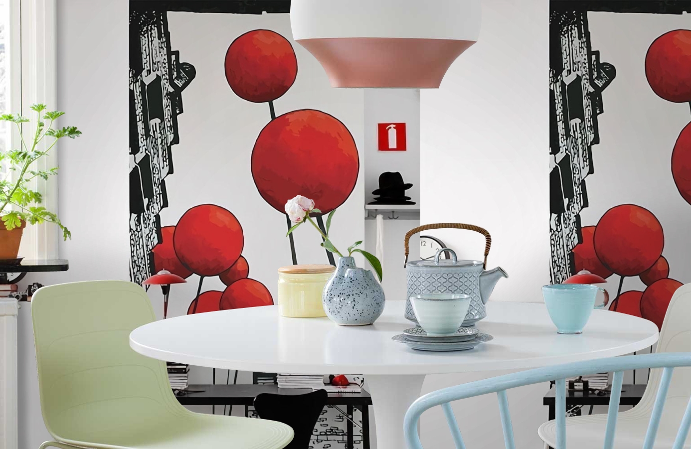 Обои P201301-5 фото в интерьере кухни