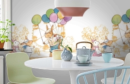 Обои 1233001 фото в интерьере кухни превью