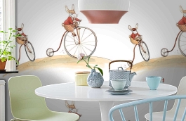 Обои 1233030 фото в интерьере кухни превью