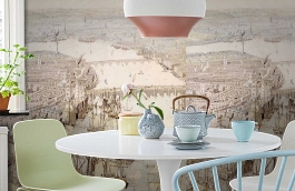 Обои 1463 lev5 805 фото в интерьере кухни превью