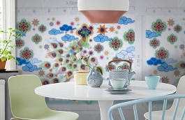 Обои 1280207 фото в интерьере кухни превью