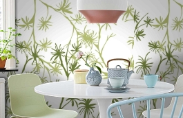 Обои DM201-1 фото в интерьере кухни превью