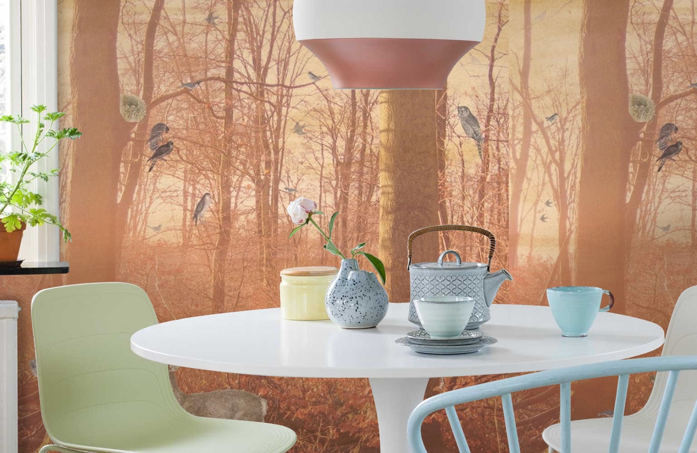 Обои P011401-6 фото в интерьере кухни