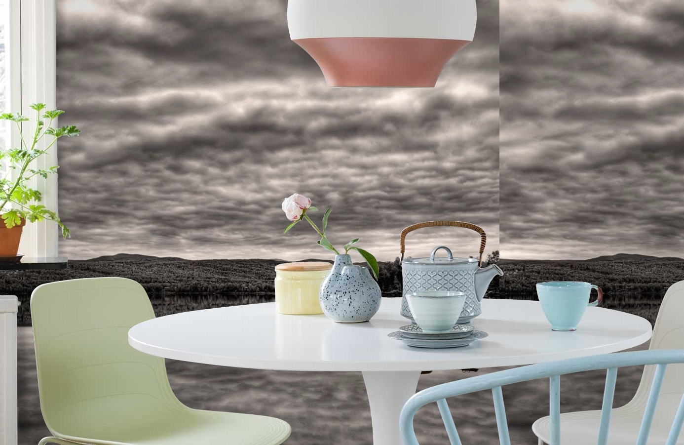 Обои P020201-6 фото в интерьере кухни