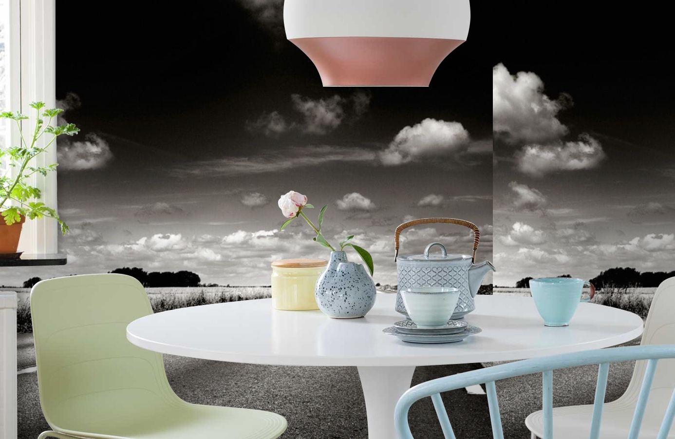 Обои P021001-6 фото в интерьере кухни