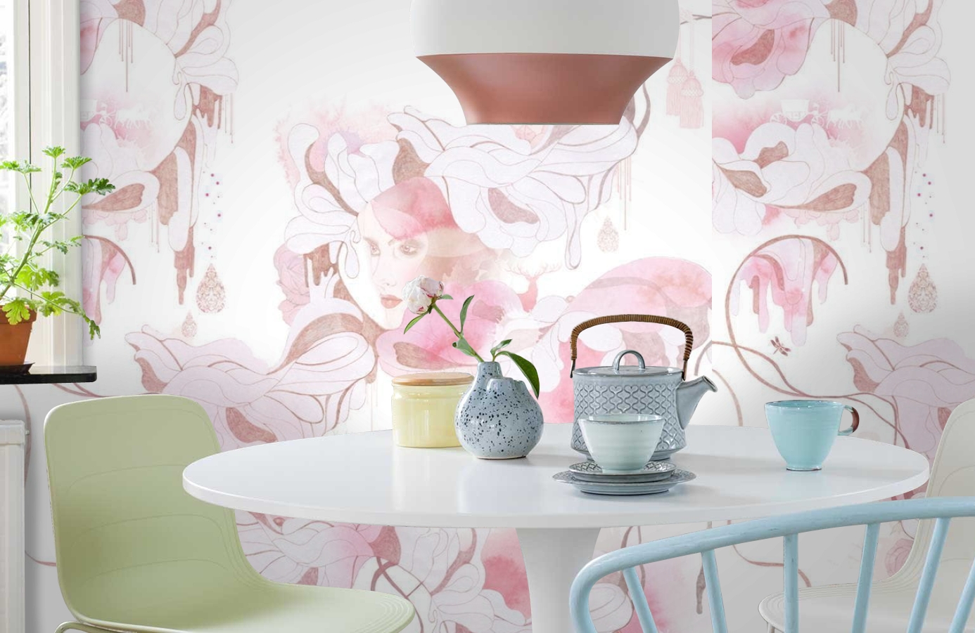 Обои P030301-6 фото в интерьере кухни