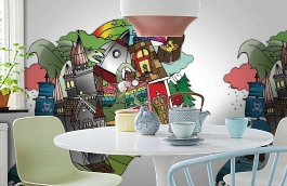 Обои P120801-6 фото в интерьере кухни превью