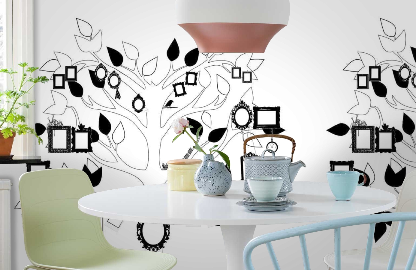 Обои P121202-6 фото в интерьере кухни