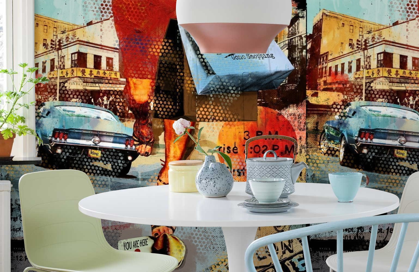 Обои P141801-6 фото в интерьере кухни