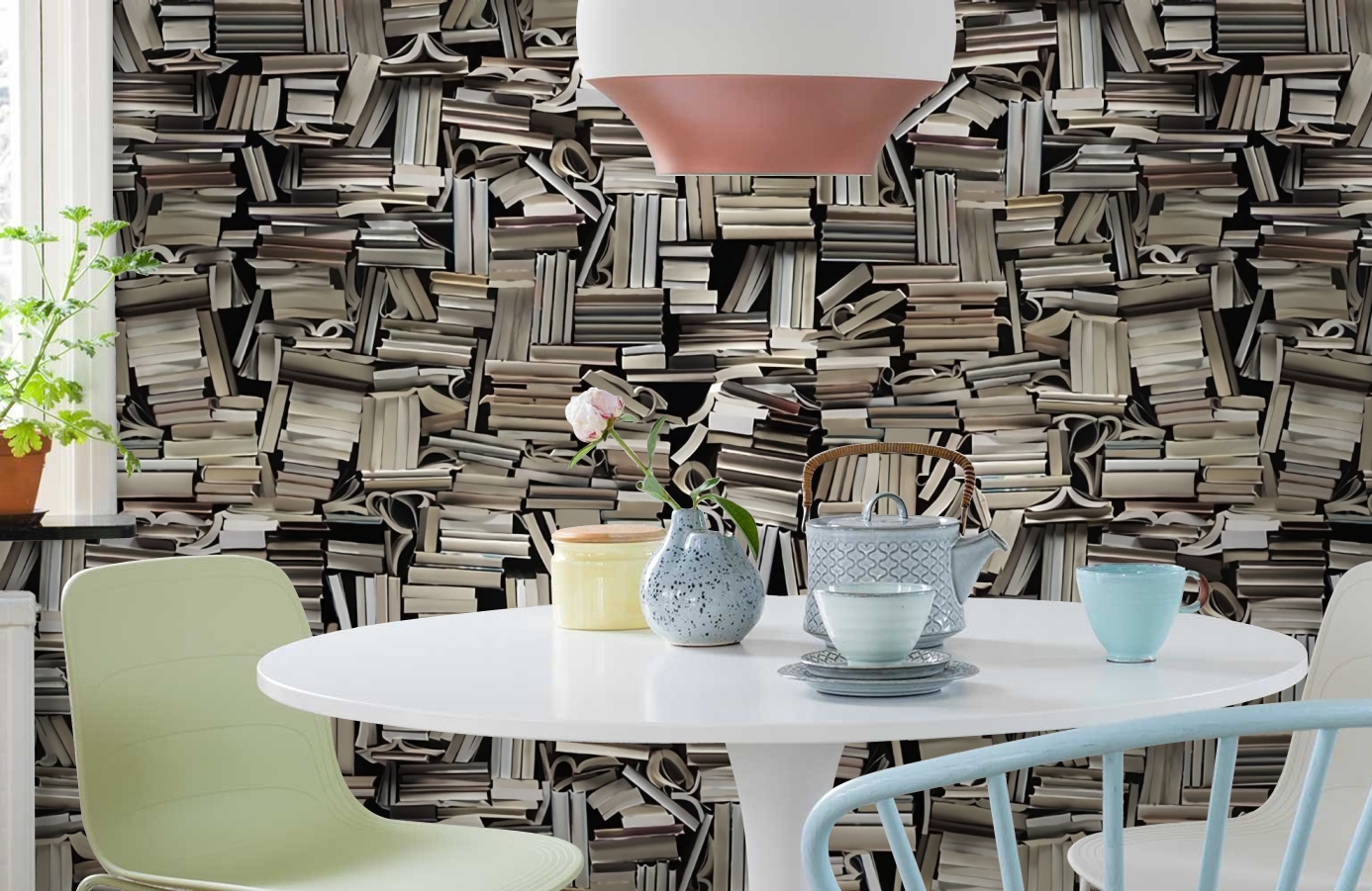 Обои P190301-6 фото в интерьере кухни