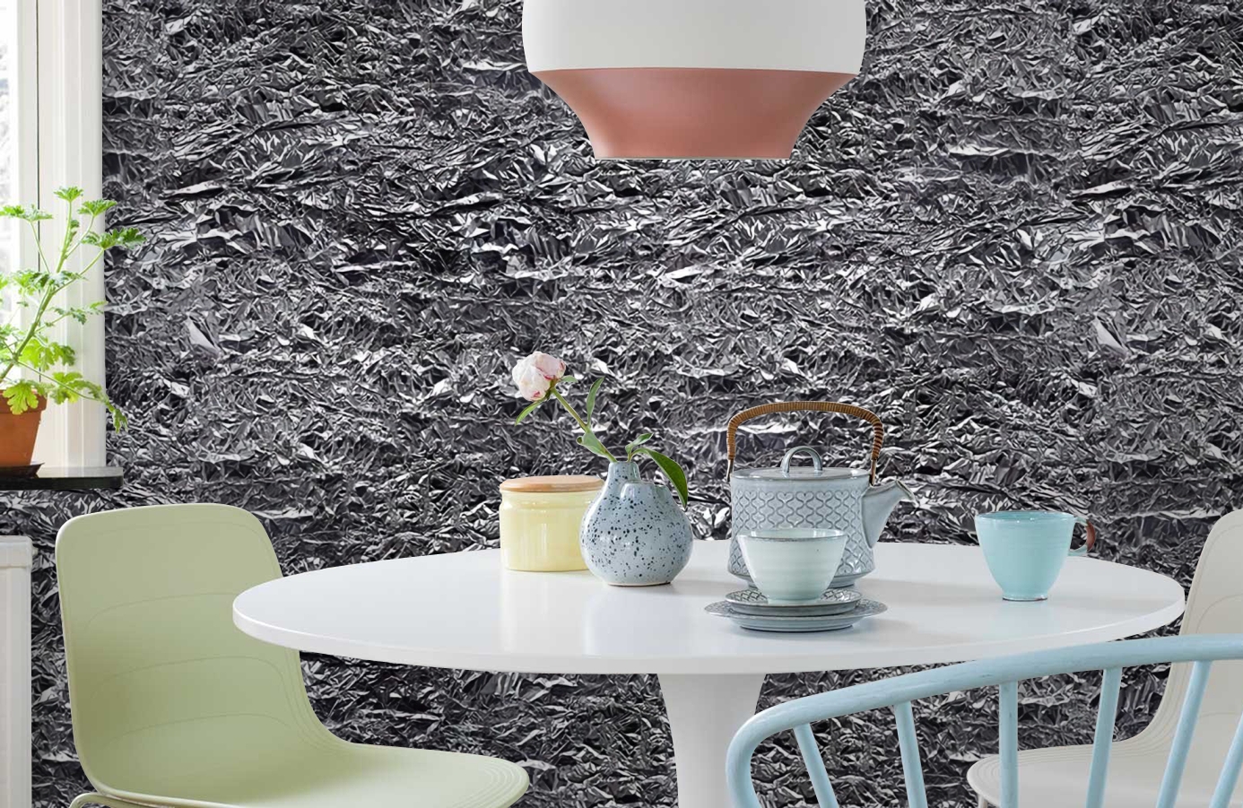 Обои P191201-6 фото в интерьере кухни