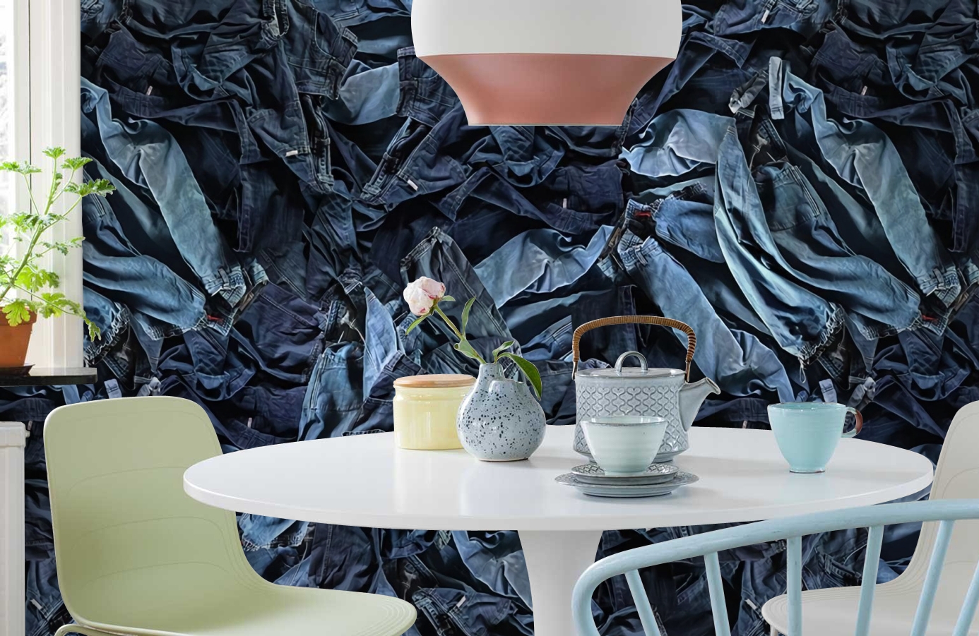 Обои P191301-6 фото в интерьере кухни